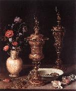 PEETERS, Clara Still-Life with Flowers and Goblets a oil